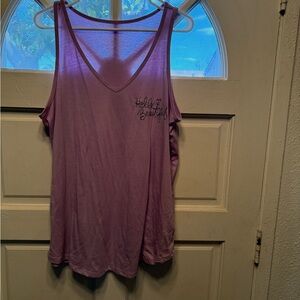 Torrid Lavender Tank Top with Embroidered Detail
